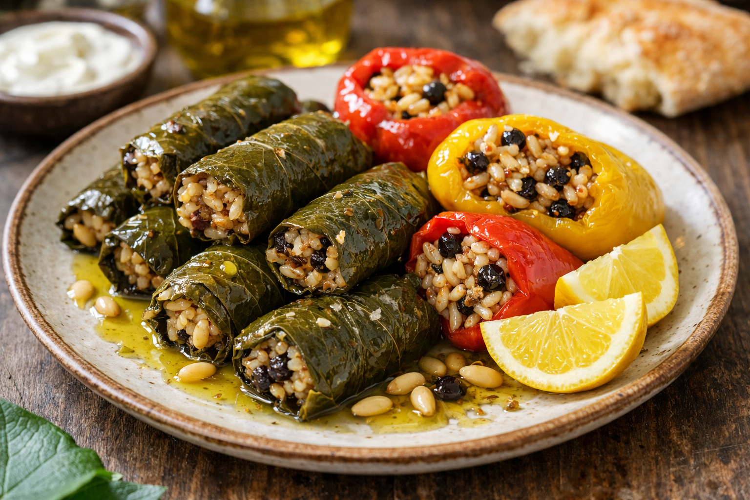 Baharatlı pirinç dolması